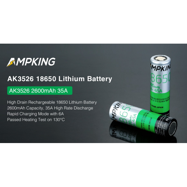 Μπαταρία Ampking AK3526 18650
