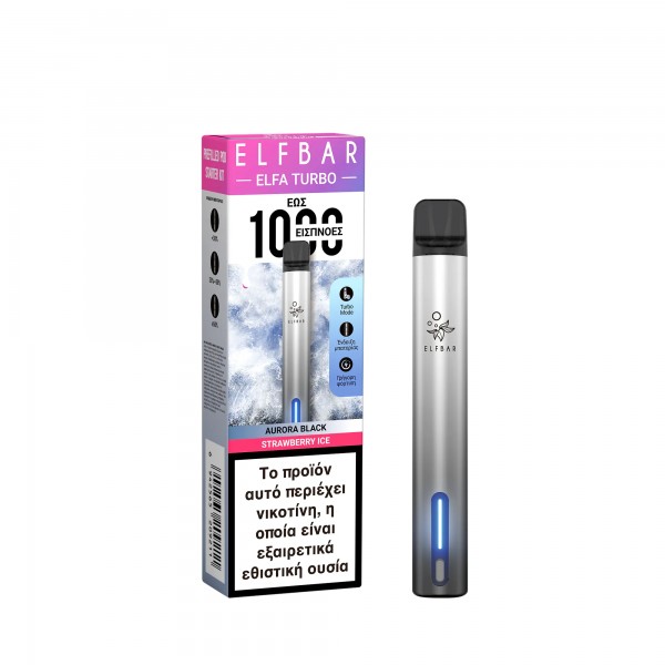 ELFBAR ELFA TURBO Kit Aurora Black Strawberry Ice 2ml 20mg