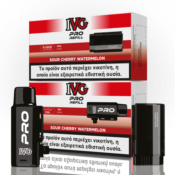 IVG Pro Refill Sour Cherry Watermelon 20mg 2ml+10ml