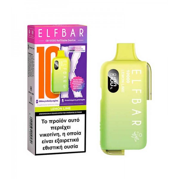 Elfbar EB10000 Refillable Device Lemon Lime 2ml 20mg