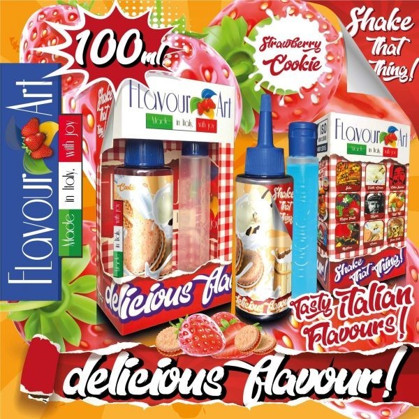 FlavourArt Shake&Vape Strawberry Cookie 100ml
