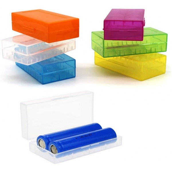 Boite d'accus plastique 18650 - Couleur : Clear