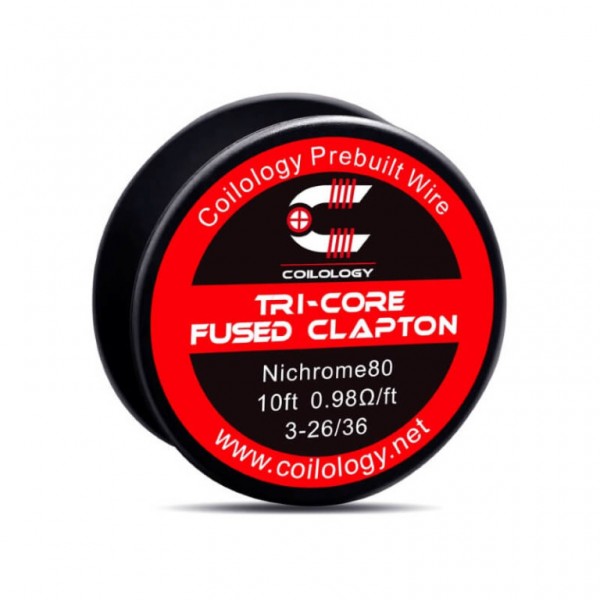Coilology 10ft Spool [Ni80] Tri-Core Fused Clapton (0.98Ω/ft)