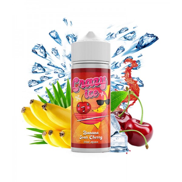 Steam City Crazy Ice Banana Sour Cherry Flavour Shot 120ml