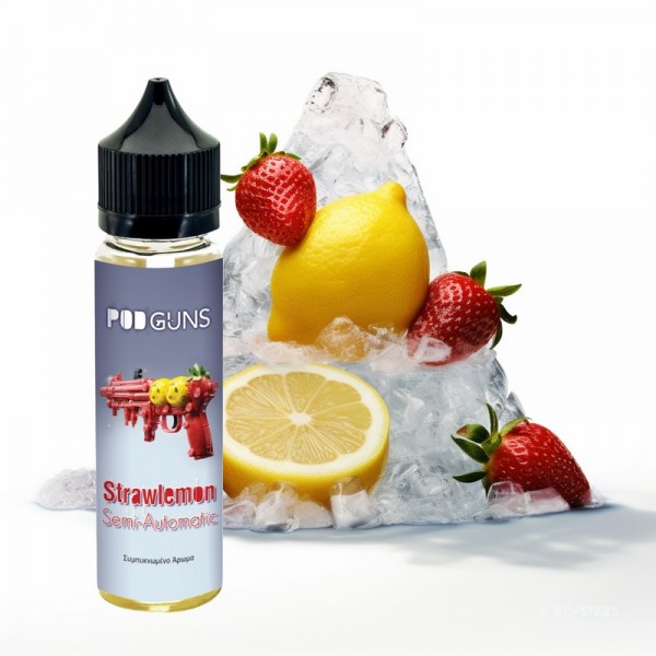 Strawlemon Semi Automatic 60ML Pod Guns by Omnia